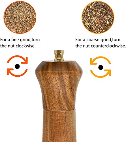Wooden Salt and Pepper Grinder Set (Acacia Wood 10" 2PCS)