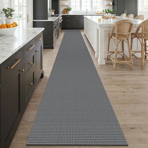 Braided 2.5'x20' Runners Rugs for Hallway (Grey/Dark Grey / 2'8" x 20' (Runner))