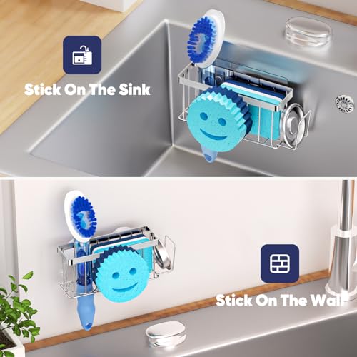 Sponge Holder for Kitchen Sink (Silver)
