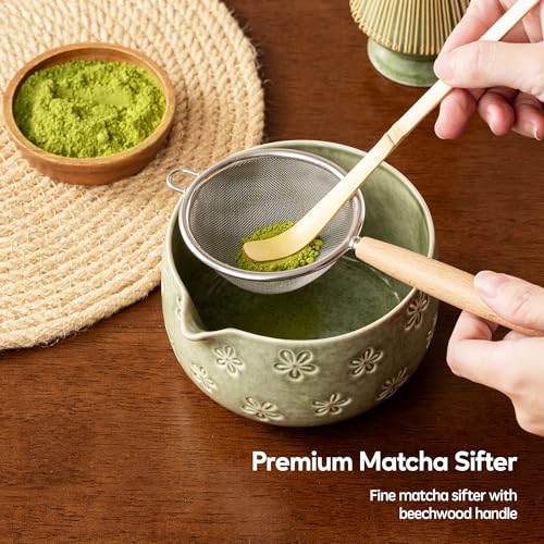 Matcha Whisk Set (Mottled Green)