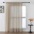 Boho Curtains Farmhouse Living Room Curtain Drapes (100"W x 90"L (Pack of 1) / Taupe)