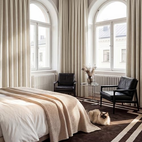 Warm Sand 100% Blackout Curtains 102 Inch Long for Bedroom Loft (Warm Sand / 52"W x 102"L (Pack of 2))