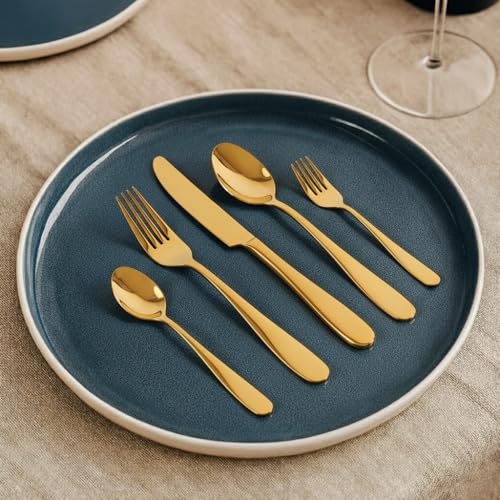 Silverware Set for 6 (Polished Gold / 30 - Piece)