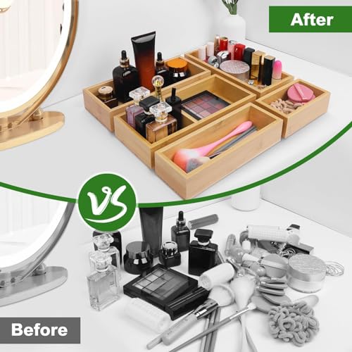 Bamboo Drawer Organizer Set (5)