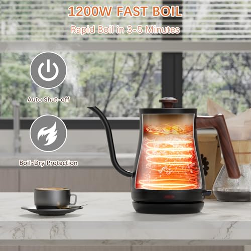 Gooseneck Electric Kettle with Thermometer