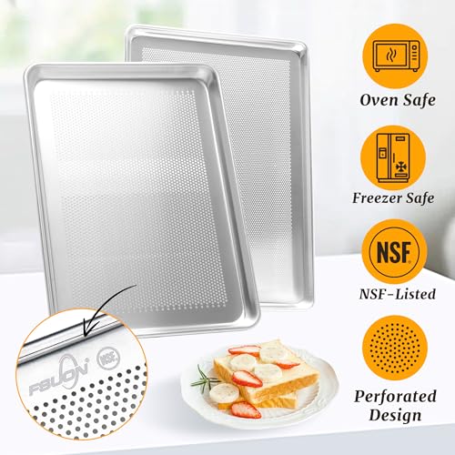 12 Pack Full Size Perforated Aluminum Baking Sheet (12-pack Perforated Full Size (26"x18"))