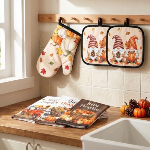 Fall Kitchen Decor Set (Autum Maple Leaves)