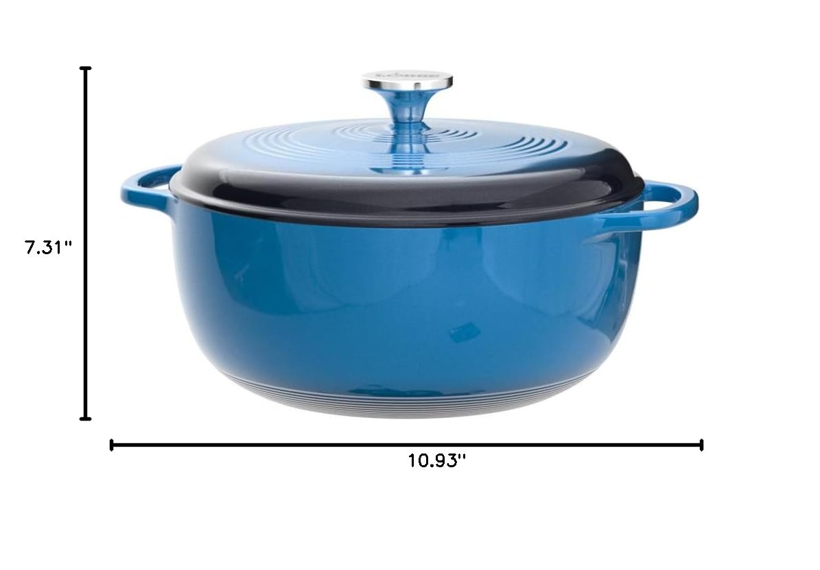 Essential Enamel Cast Iron Dutch Oven (Caribbean Blue)