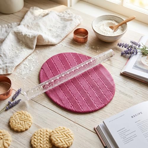 Acrylic Rolling Pin with 28 Patterns (52003 stripes)