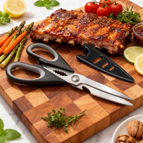 All Purpose Kitchen Shears with Protective Sheath