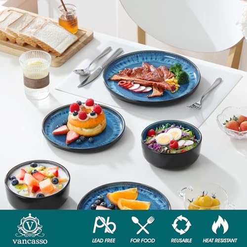 PLAYA Plates and Bowls Sets (Sky Blue / 18 Pcs (Service for 6))