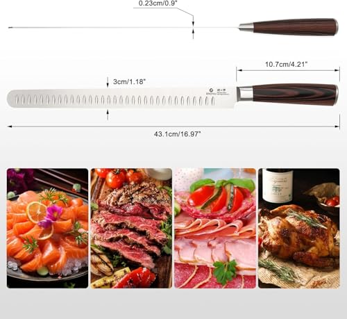 Brisket Knife 12 Inch (Black Brown Handle)