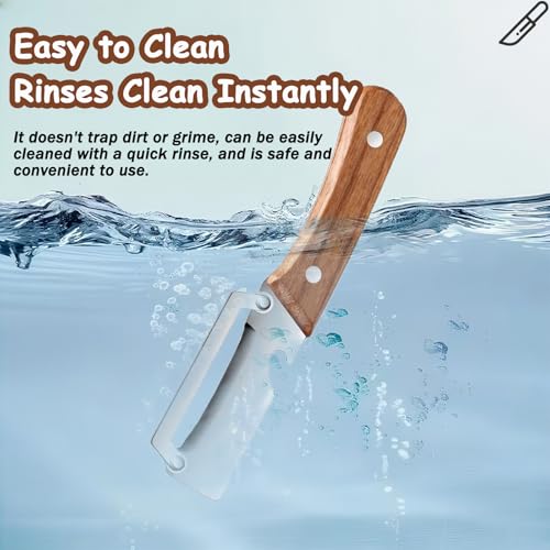 Premium Vegetable Peeler with Wooden Handle and Bottle Opener (1PCS)