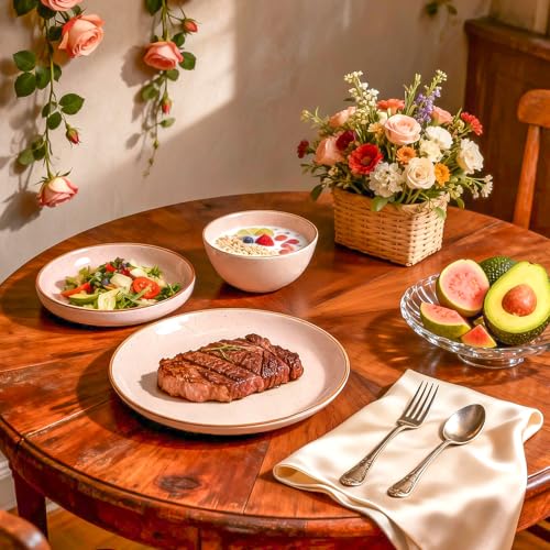 HomeVSS 20 Piece Dinnerware Set (Service for 4 - 20pc Set / Peach)
