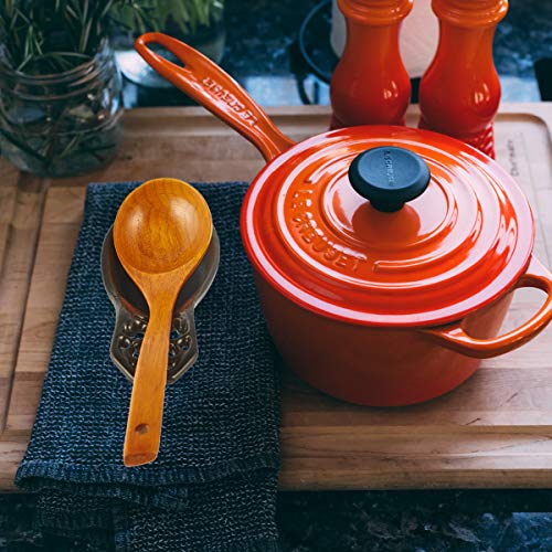 Cast Iron Spoon Rest (Coffee Gold / Swirl Scrollwork)