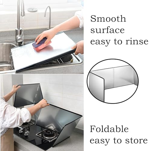 4 Sided Stainless Splatter Guard for Frying Pan