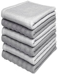 Bumble Premium Dish Cloths 13"x13" (Grey / Dish Cloths - Mixed Styles (6 Pack))