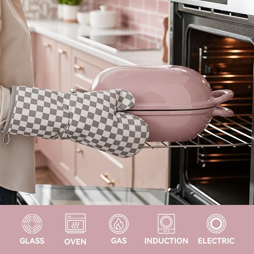 2 QT Oval Dutch Oven for Bread Baking (PINK / 2QT)