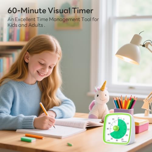 Visual Timer with Night Light (Light Green)