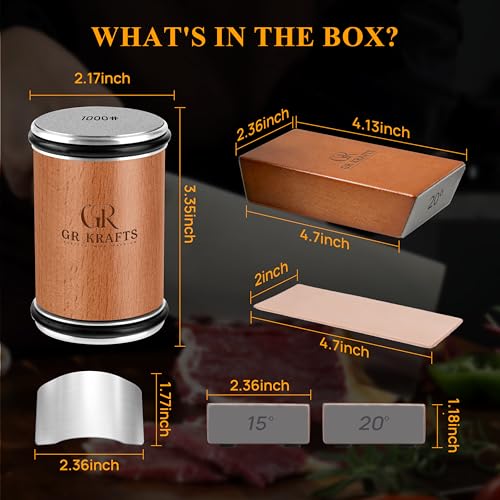 Rolling Knife Sharpener Kit with 1000 & 3000 Grit Discs