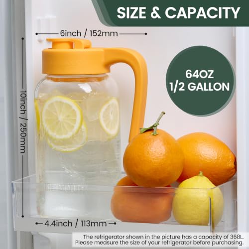 Mason Jar Pitcher (Yellow)