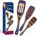 Spurtle Set Wooden Utensils for Cooking (Pakkawood Spurtle Set 1)