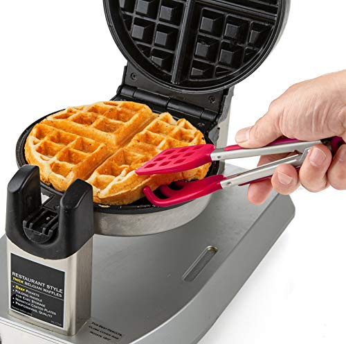Mini Easy Grip Waffle Tongs Holder (Black)