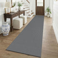 Cotton 2.5'x12' Runners Rugs for Hallway (Grey/Dark Grey / 2'8" x 12' (Runner))