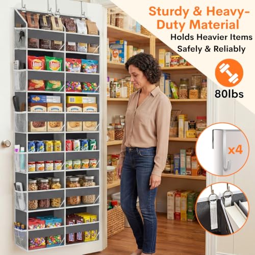 Over the Door Organizer 6 Tiers (Gray / 6 Tiers)
