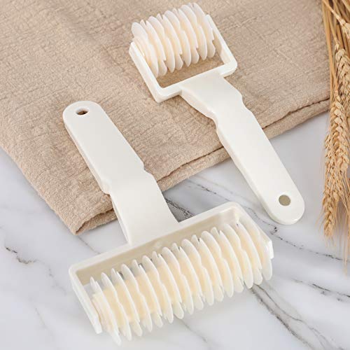 2Pcs Lattice Roller Cutter Pastry Cutter Roller DIY Baking Tool for Dought Cookie Pie Pizza Bread Pastry