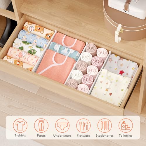 14 Pack 4" High Drawer Divider (4"H, 10.5-16.5"L)