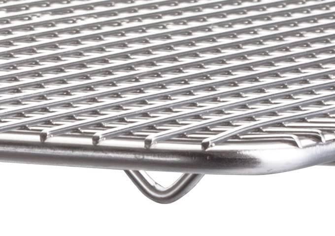 Pan Grate, 8-Inch by 10-Inch,Chrome, Half Size (Half Size)
