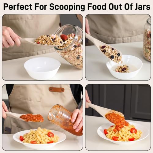3 PACK Silicone Cooking Spatula & Spoon for Nonstick Cookware (3 Pack Khaki)