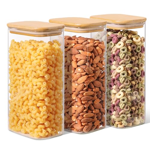 Glass Storage Containers with Lids 1.8 Qt (1.8 qt x 3)