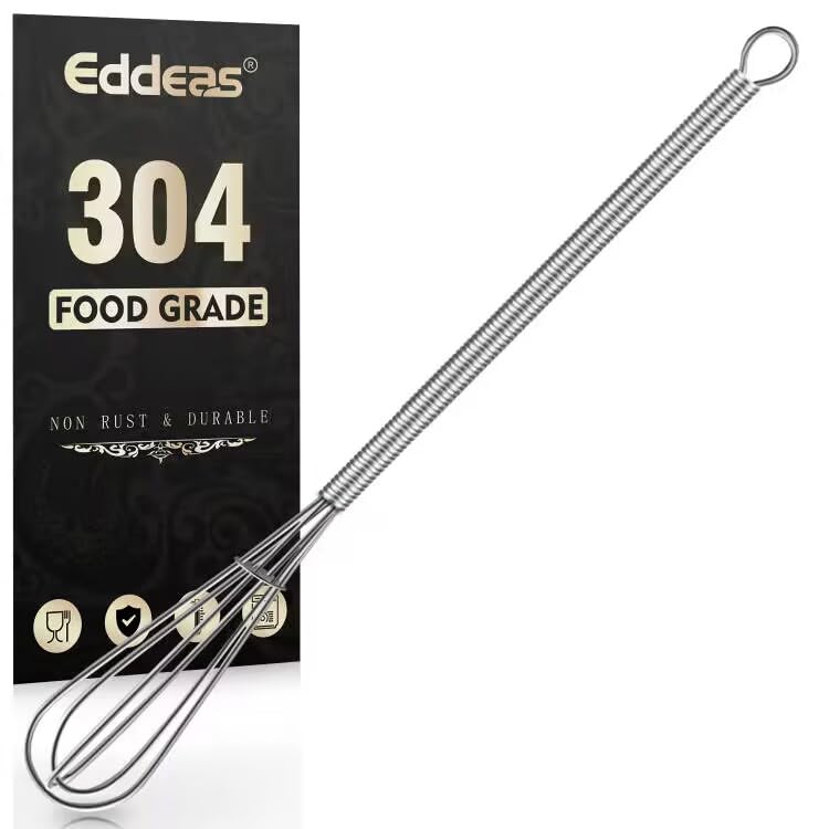 Long Mini Whisks Stainless Steel (10 inch / Silver 1Pcs)