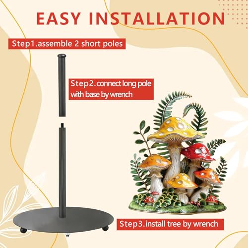 Mushroom Paper Towel Holder with Round Base Mushroom Bathroom Decor Gifts Rustic Dispenser Kitchen Paper Holder Stand for Christmas Housewarming Farmhouse Countertop Toilet Home Accessories (Mushroom)