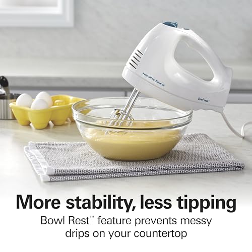 6 Speed Electric Hand Mixer With QuickBurst and Bowl Rest (Traditional Beaters)