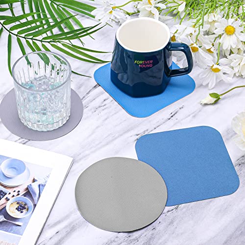 4pcs Jar Opener Gripper Pad for Seniors with Weak Hands (Light blue square shape+gray round shape)