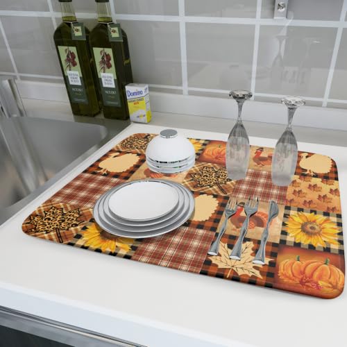 Thanksgiving Dish Drying Mat (24" x 18")