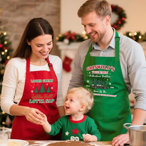 Christmas Matching Aprons for Couples (Christmas Holiday D)