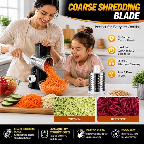 Rotary Cheese Grater with Handle