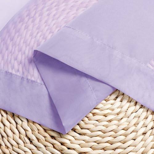 Lilac Sheer Curtains 54 Inch Long 2 Panels (Lilac / 42"W x 54"L (Pack of 2))