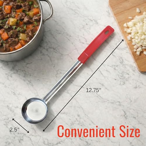 2 oz Solid Stainless Steel Portion Control Ladle Spoodle (2 Ounce Solid)