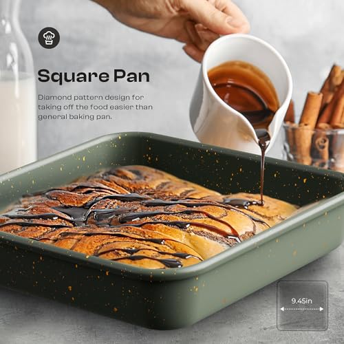 8 Piece Nonstick Bakeware Set (Green / 8PCS)