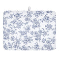 Blue Floral Dish Drying Mat for Kitchen Counter Chinoiserie Flower Microfiber Dish Drainer Mat Vintage Rustic Elegant Absorbent Washable Drying Pad Extra Large 18"x24" (Elegant Blue Flower / 24" x 18")