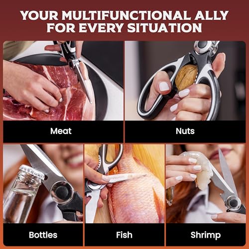 Premium Kitchen Shears (Black-white)