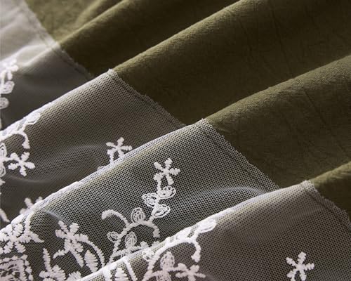 Vintage Aprons for Women (Olive Green)