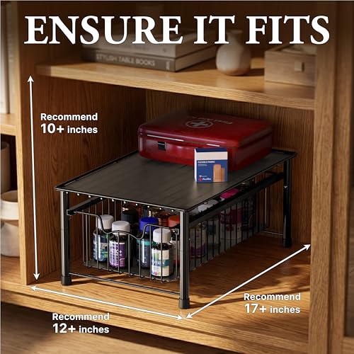 Stackable Basket Drawer (1-tier / Black)