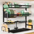 Adjustable Over The Sink Dish Drying Rack (Black / X-Large)