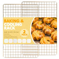 2 PCS Cooling Racks for Cooking and Baking (10‘’x15‘’-Gold)